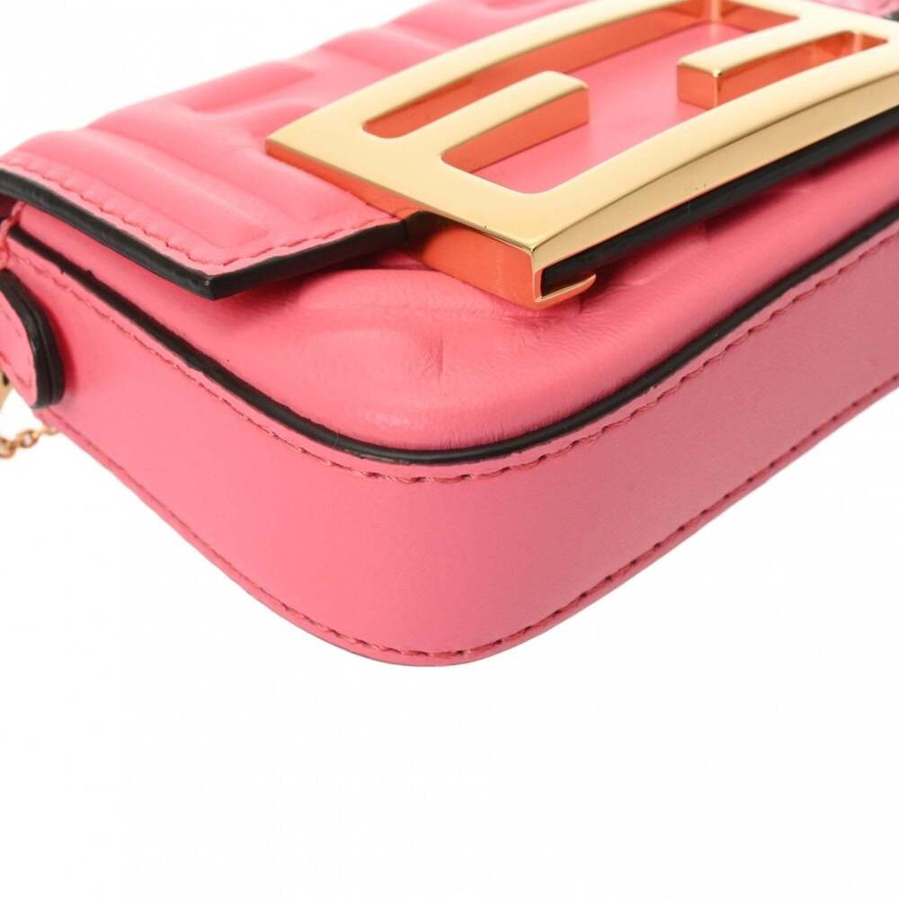 FENDI Pink Leather Shoulder Bag - Picture 6 of 11
